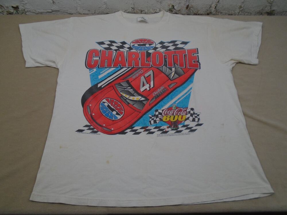 Vintage NASCAR Coca Cola 600 Charlotte Motor Speedway T-Shirt Large Winston Cup